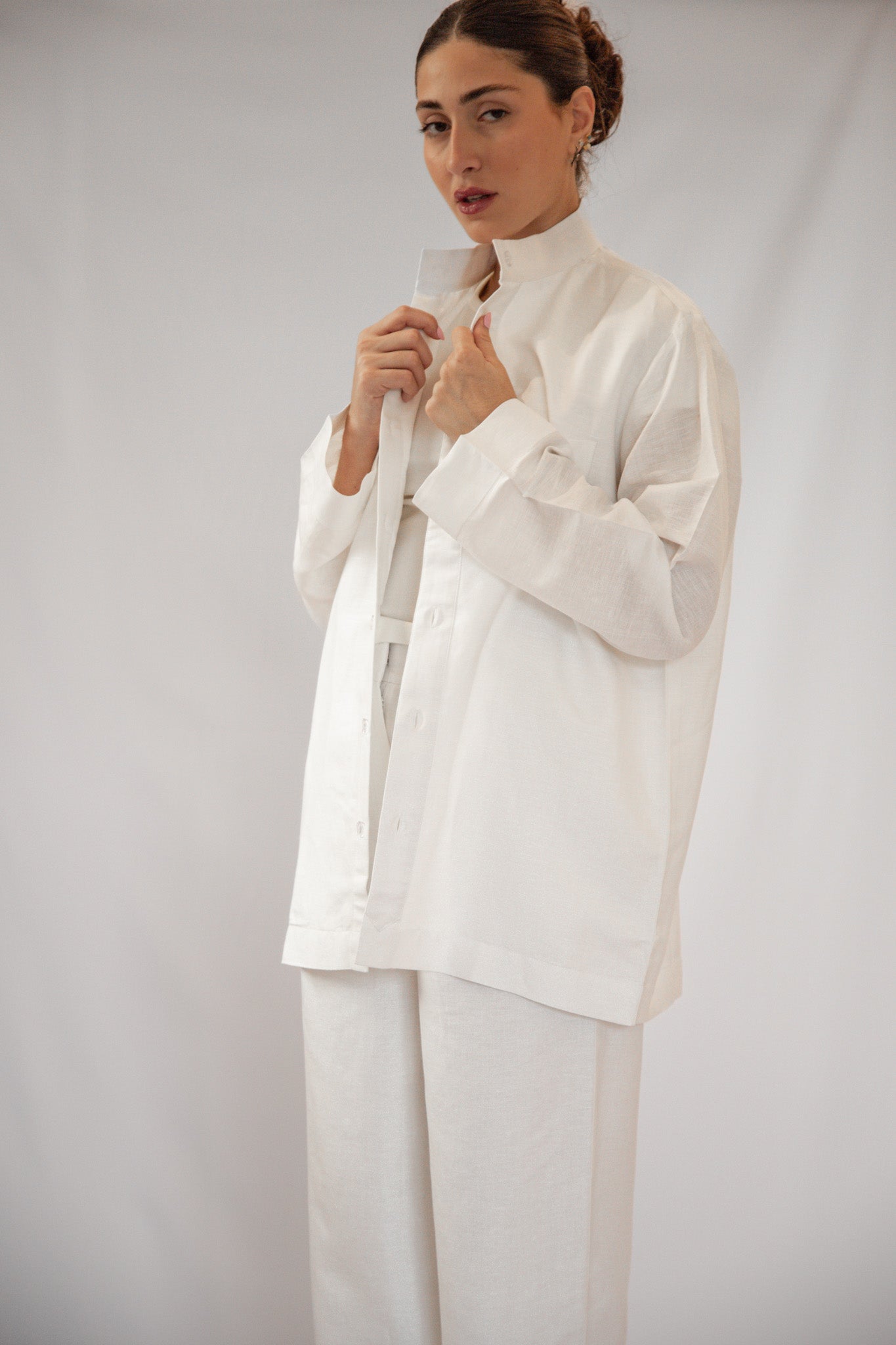 KANO Basic Button-up Blouse White